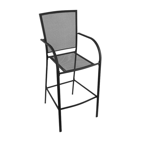 Outdoor 470 Willow 30-in. Bar Stool, Black Wrinkle Finish